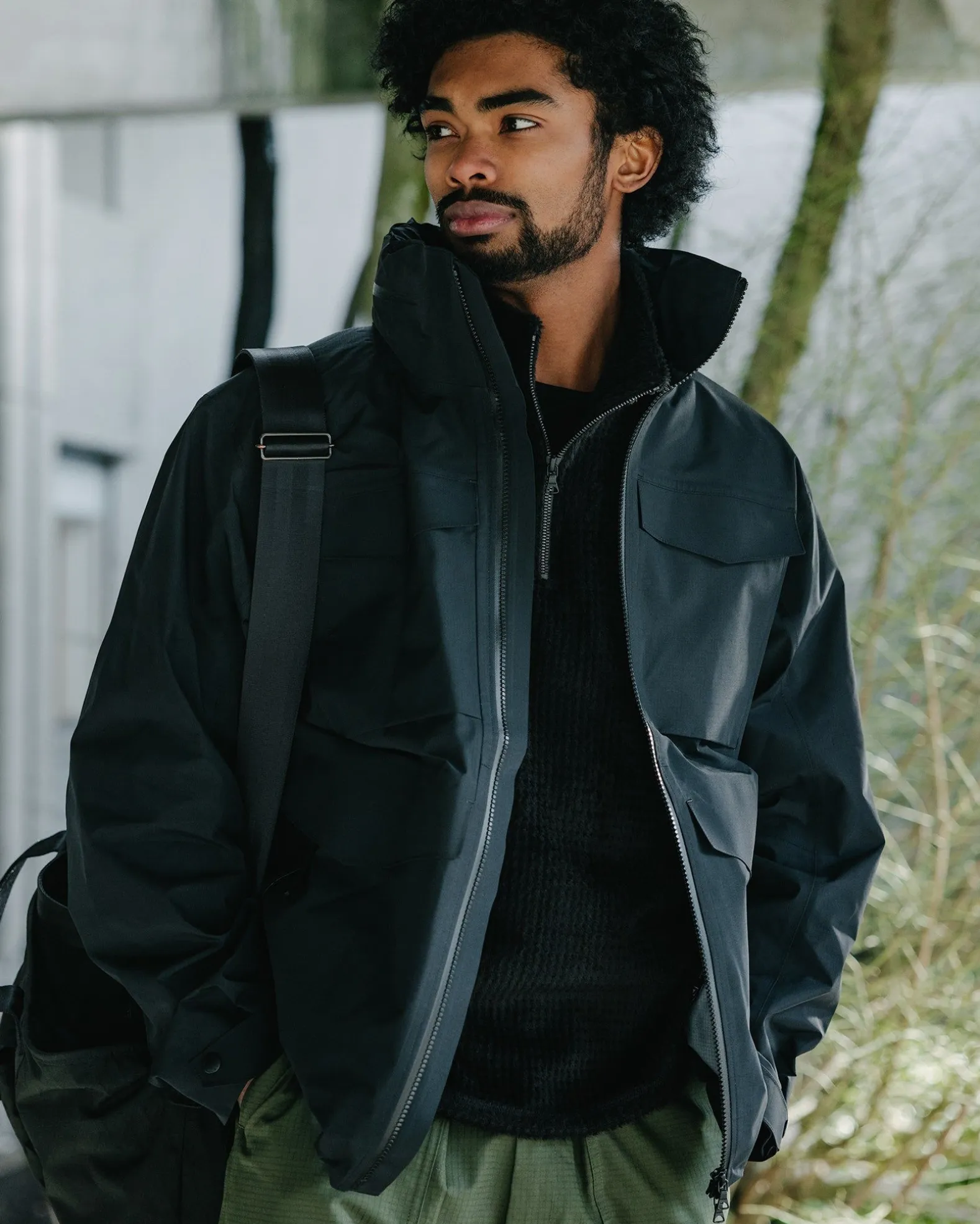 Ascent Zip Neck-Polartec® Alpha® Direct Poly Fleece Black