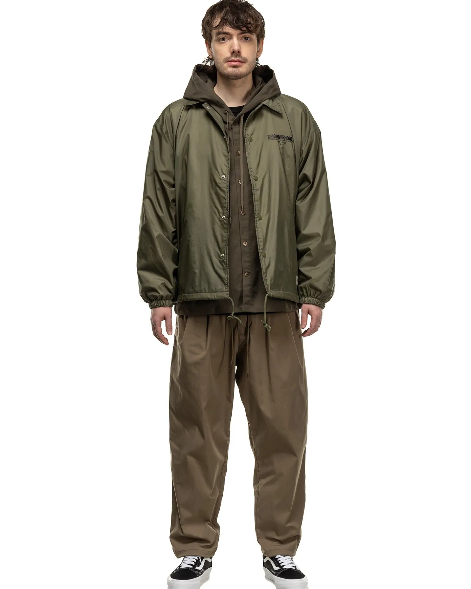 Baggysilhouette Easy Pants Olive Drab