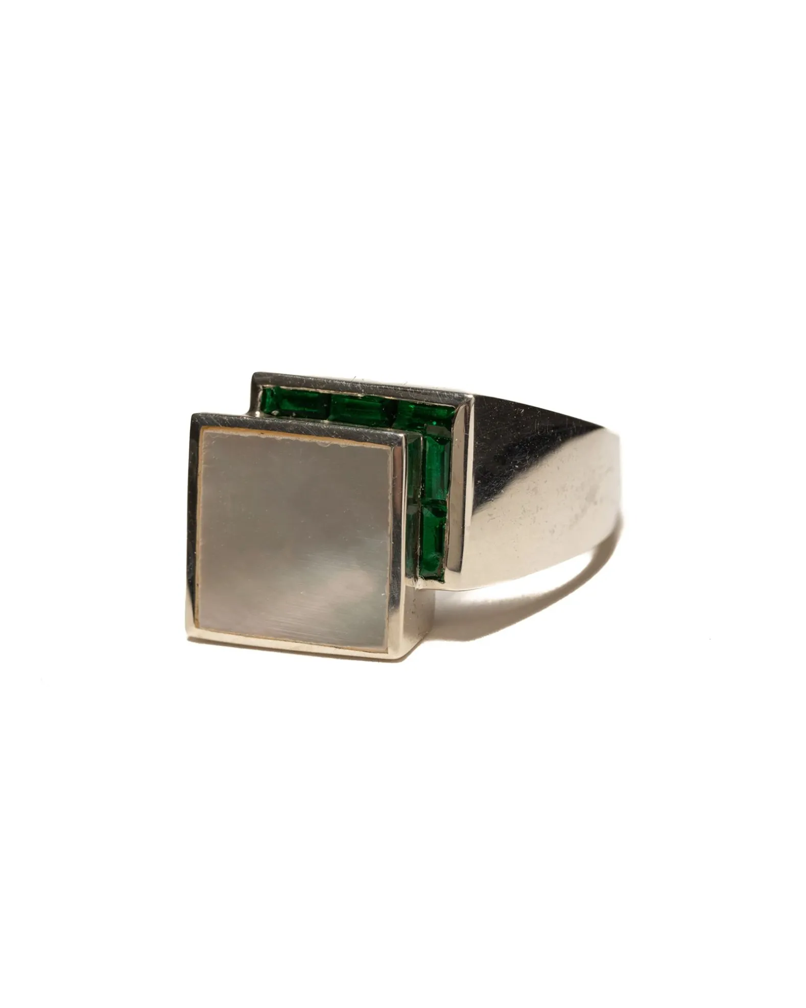 Barrington Signet Silver 925/Mother Of Pearl/Topaz