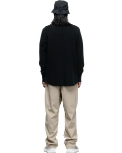 Base Crewneck-Flatback Thermal Cotton Black