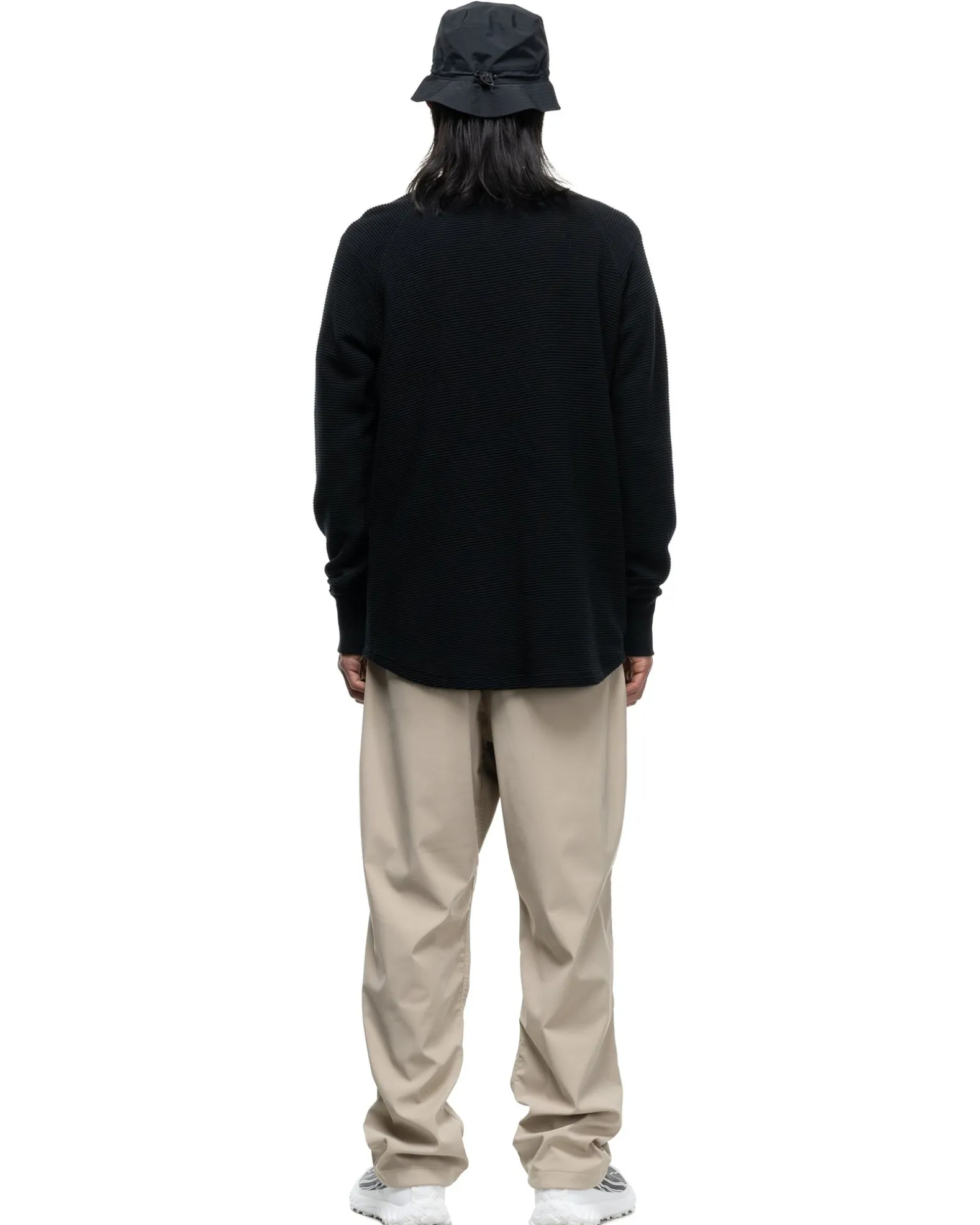 Base Crewneck-Flatback Thermal Cotton Black