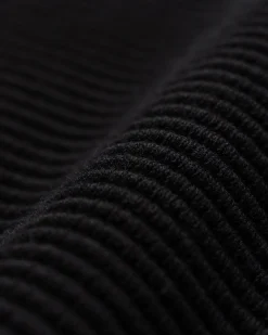 Base Crewneck-Flatback Thermal Cotton Black