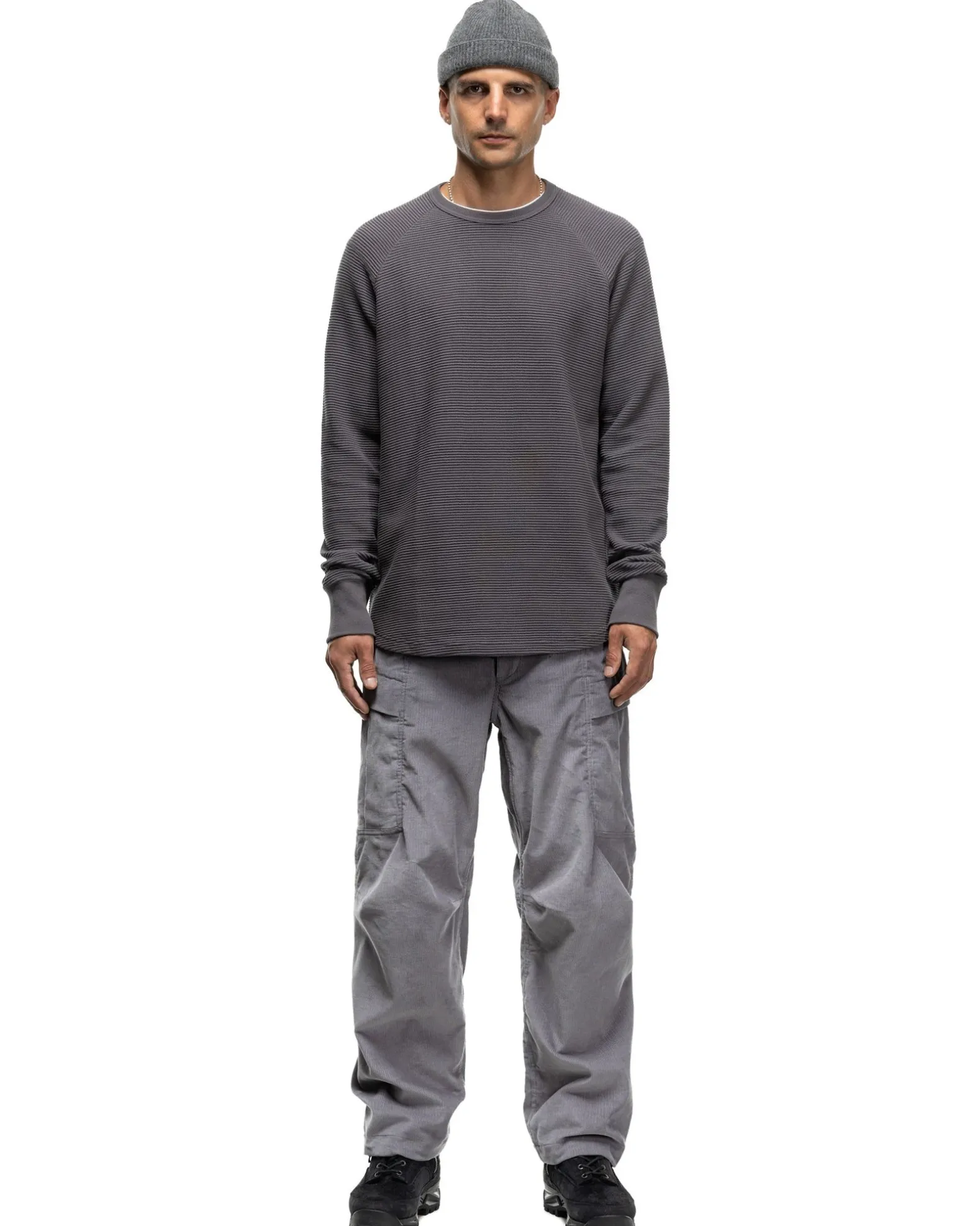 Base Crewneck-Flatback Thermal Cotton Iron