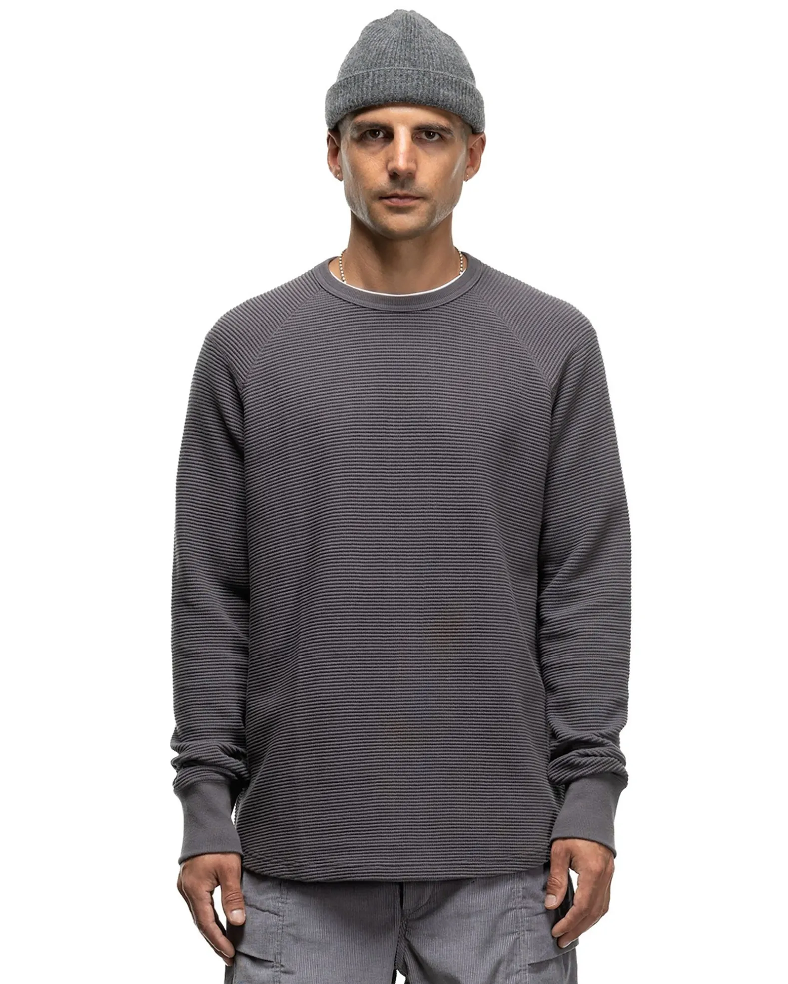 Base Crewneck-Flatback Thermal Cotton Iron