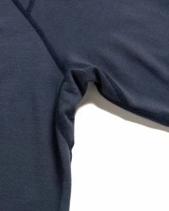 Base Crewneck-Merino Wool Terry Heather Navy