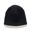 Beanie Wool Poly Sweater Knit Navy