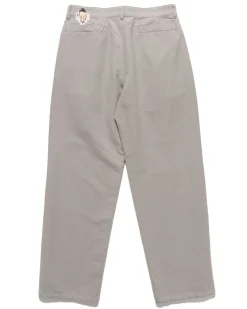 Brushed Soft Cotton One Tuck Pants Grey