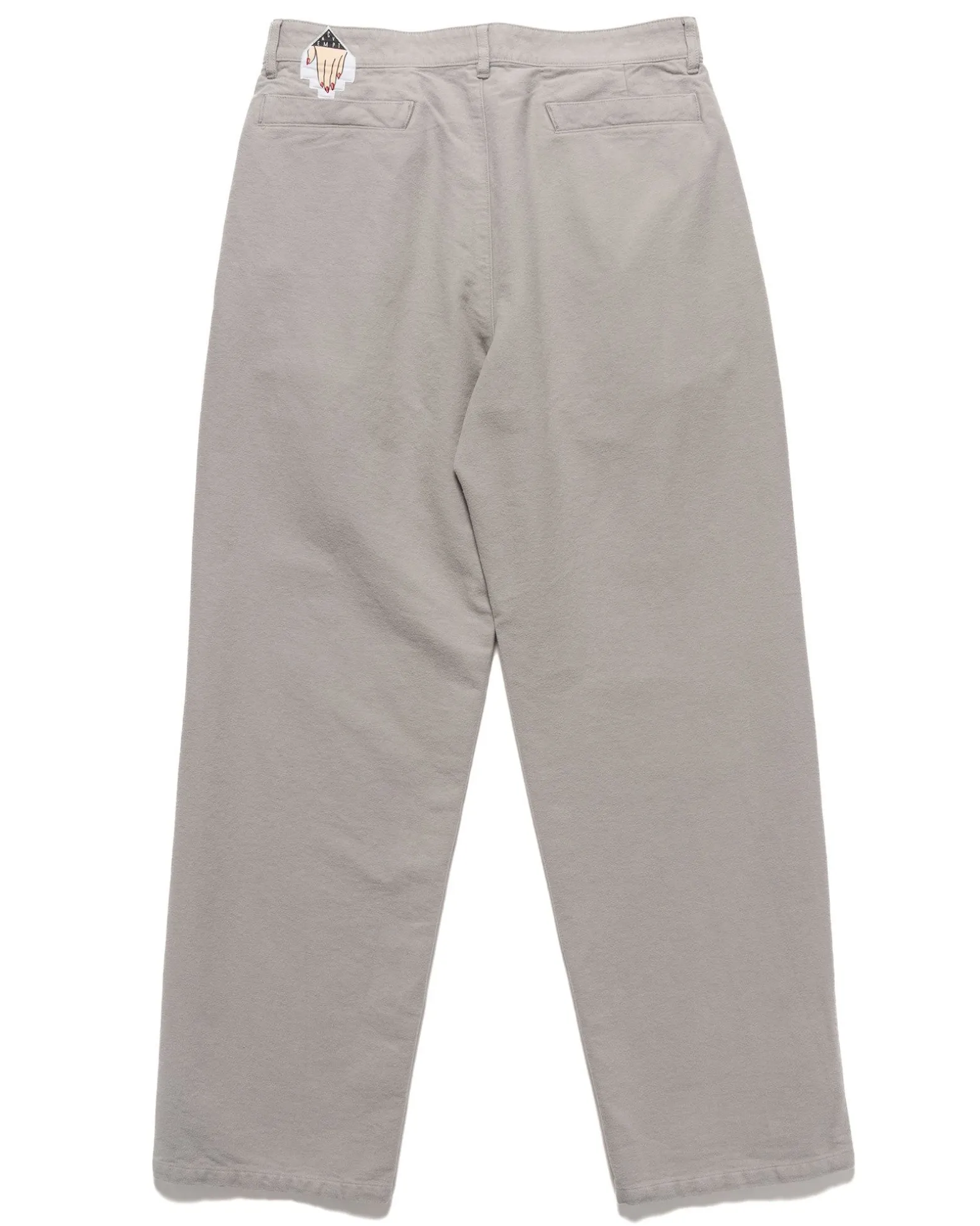 Brushed Soft Cotton One Tuck Pants Grey