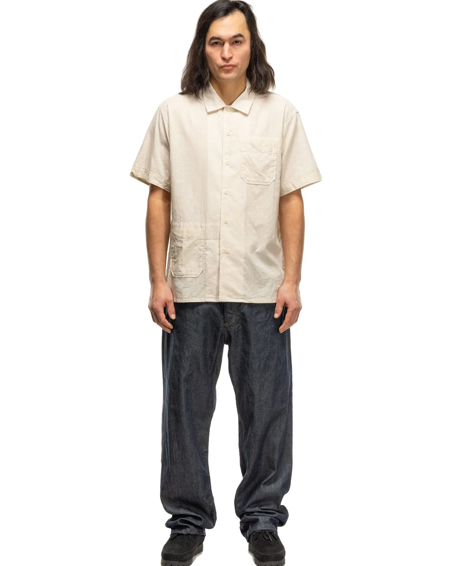 Camp Shirt Cotton Handkerchief Beige