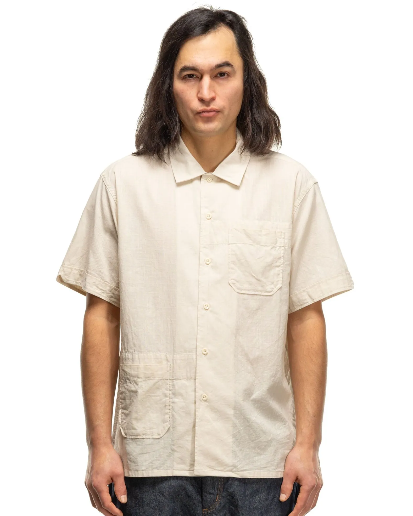 Camp Shirt Cotton Handkerchief Beige