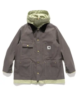 Carhartt Wip Reversible Duck Coat Grey/Green