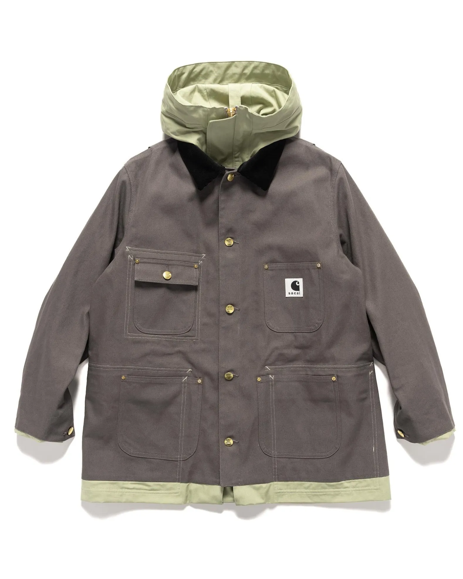Carhartt Wip Reversible Duck Coat Grey/Green