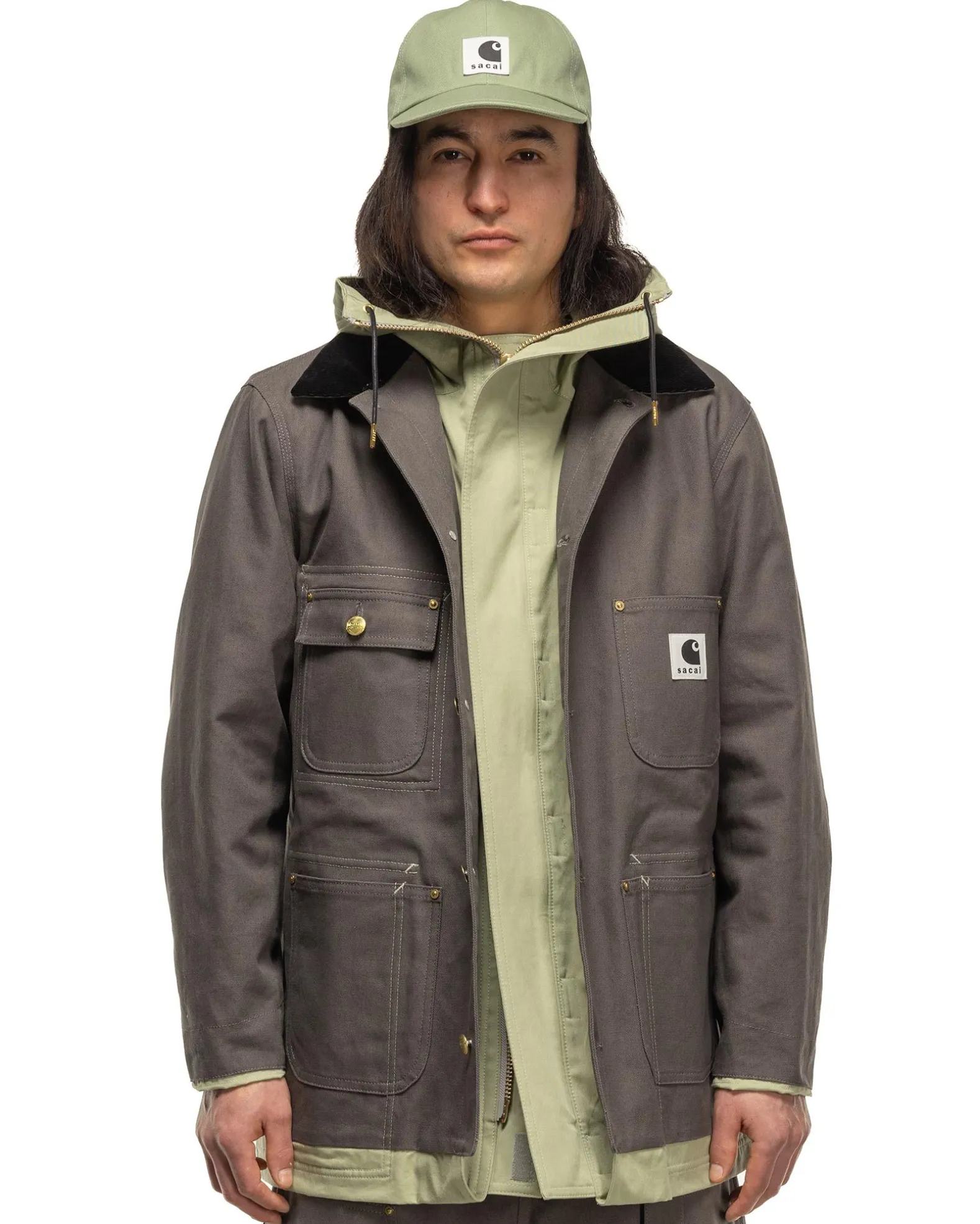 Carhartt Wip Reversible Duck Coat Grey/Green