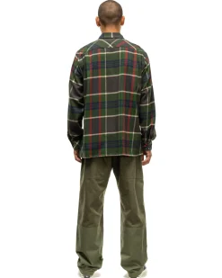 Classic Shirt Cotton Heavy Twill Plaid Olive