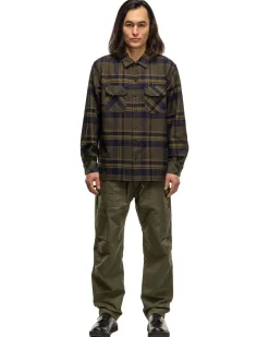 Classic Shirt Cotton Plaid Navy/Olive
