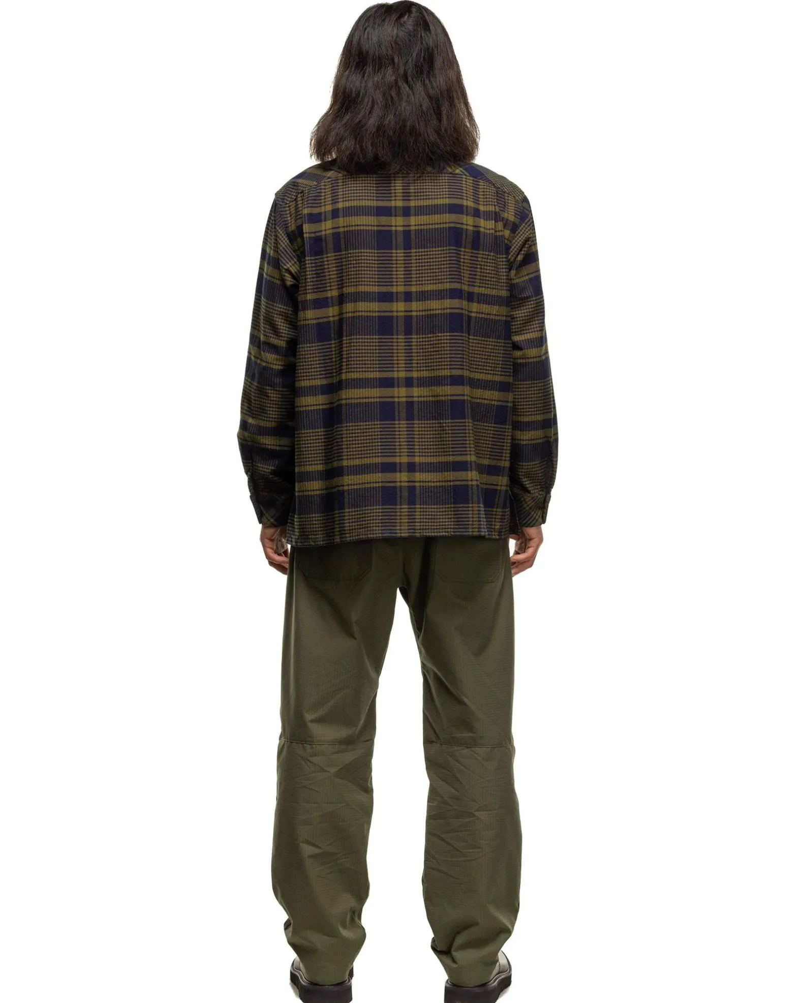 Classic Shirt Cotton Plaid Navy/Olive