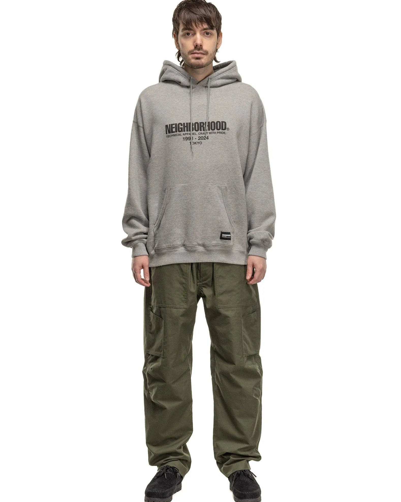 Classic Sweat Parka Ls Grey