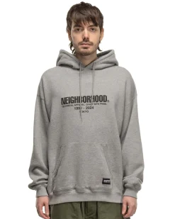 Classic Sweat Parka Ls Grey