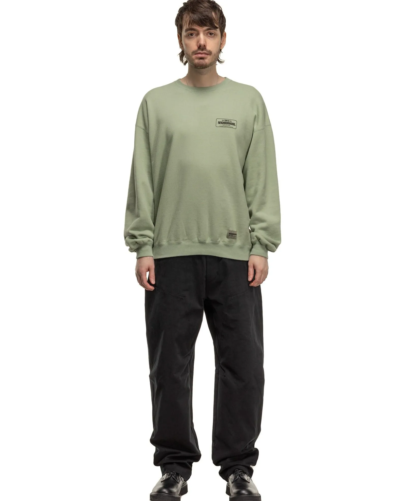 Classic Sweat Shirt Ls Sage Green