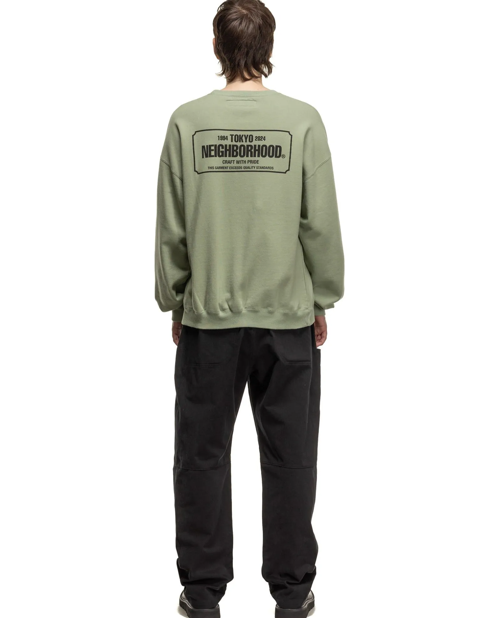 Classic Sweat Shirt Ls Sage Green
