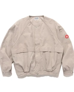 Collarless Jacket Beige