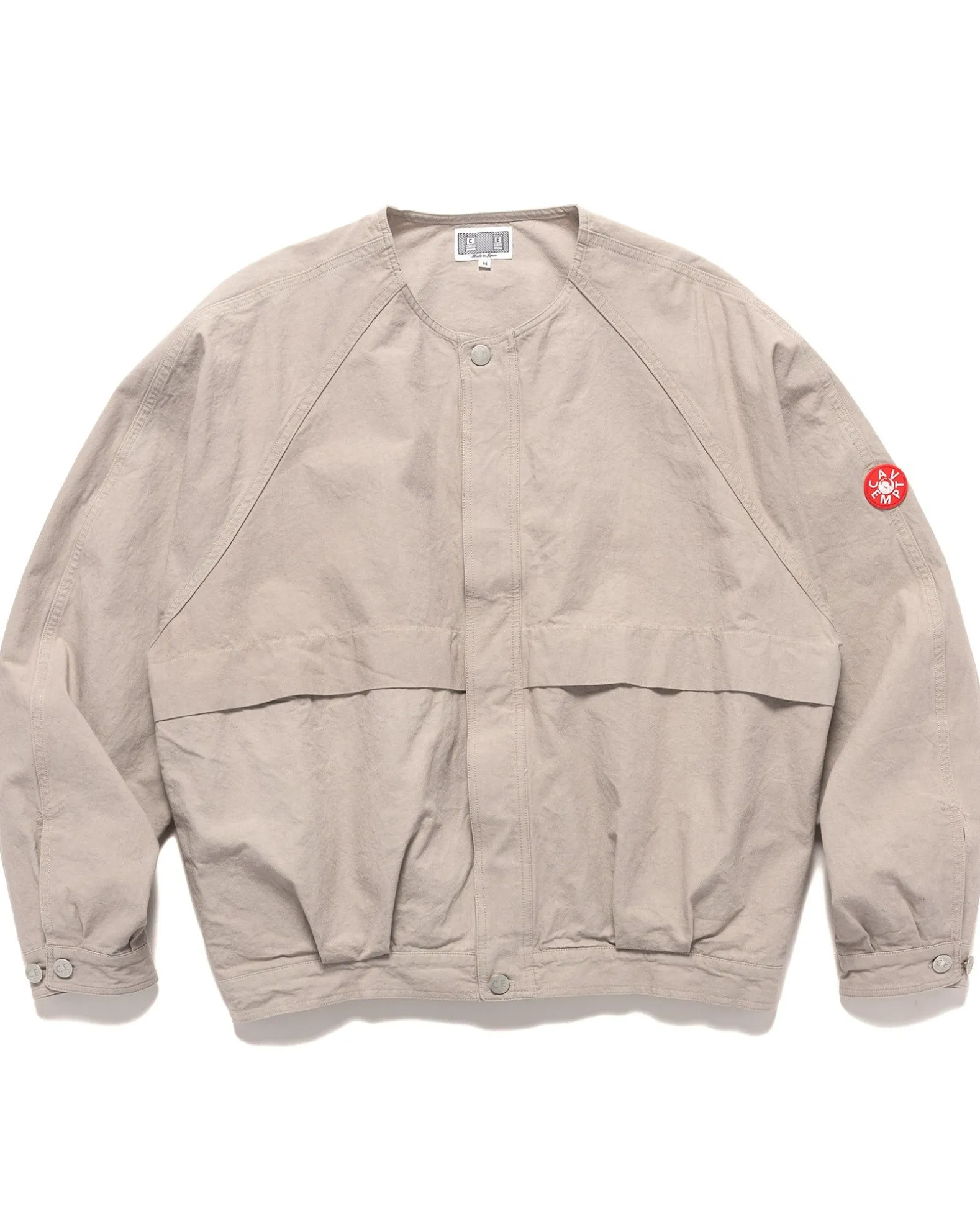 Collarless Jacket Beige