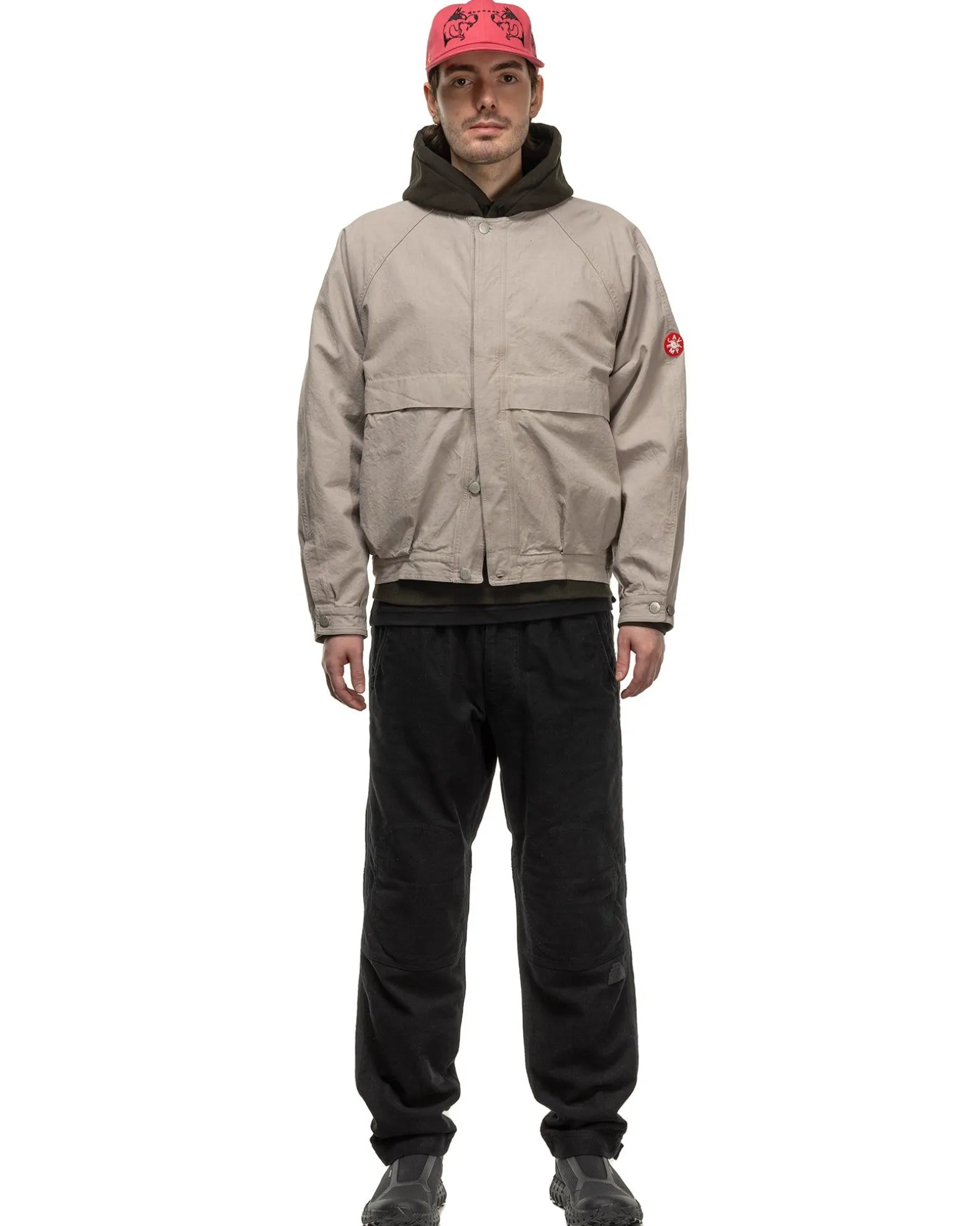 Collarless Jacket Beige