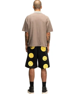 Combed Burberry Easy Shorts (Rainbowy) Black X Yellow