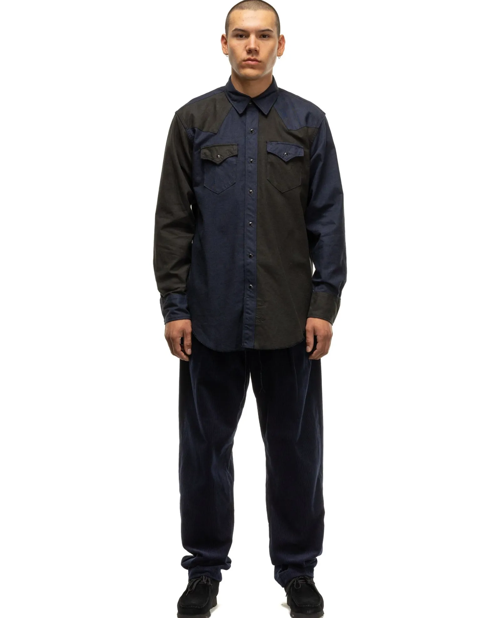Combo Western Shirt Cotton Oxford Twill Navy