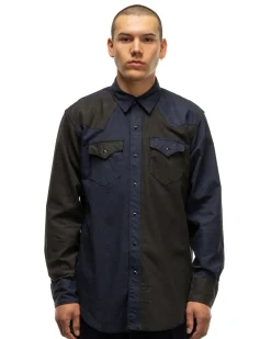 Combo Western Shirt Cotton Oxford Twill Navy