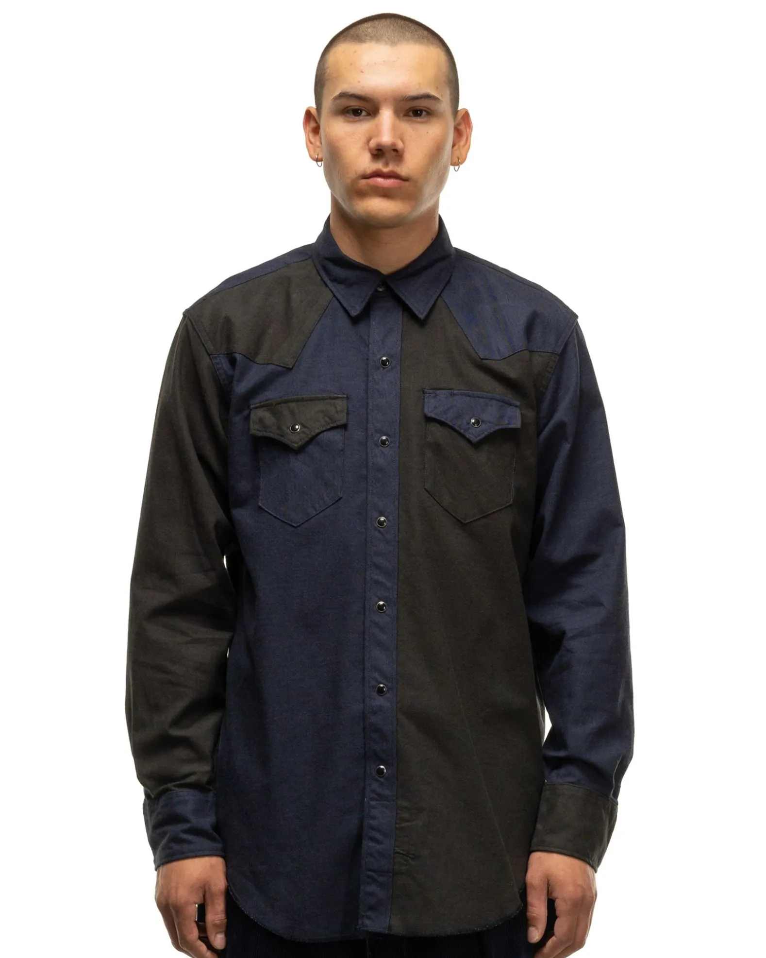 Combo Western Shirt Cotton Oxford Twill Navy