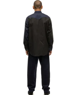Combo Western Shirt Cotton Oxford Twill Navy