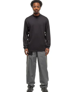 Convexity Comfort Mock Neck L/S Shirt Black