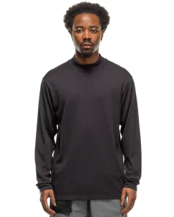 Convexity Comfort Mock Neck L/S Shirt Black