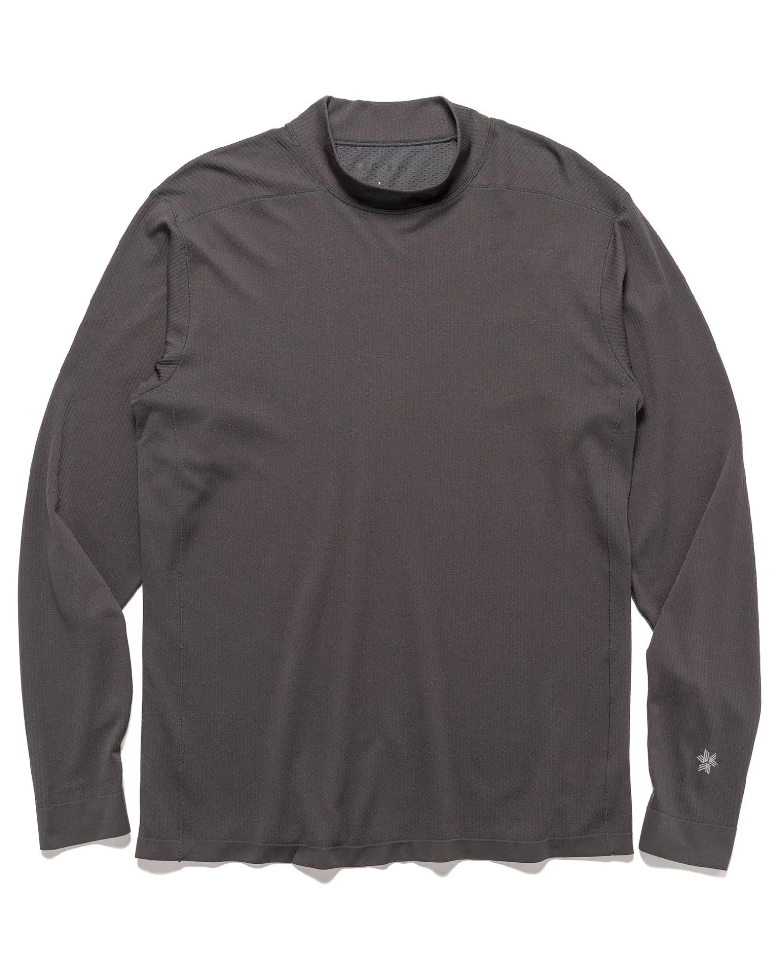 Convexity Comfort Mock Neck L/S Shirt Deep Charcoal