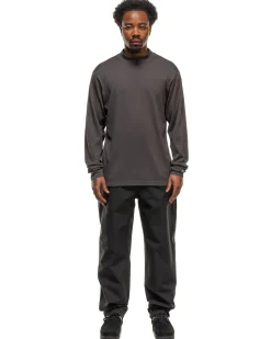 Convexity Comfort Mock Neck L/S Shirt Deep Charcoal