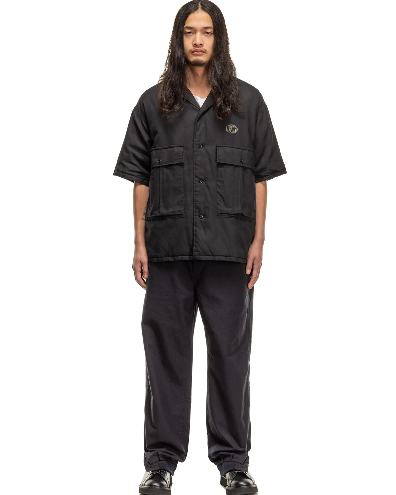 Cornet Down Shirt S/S Black