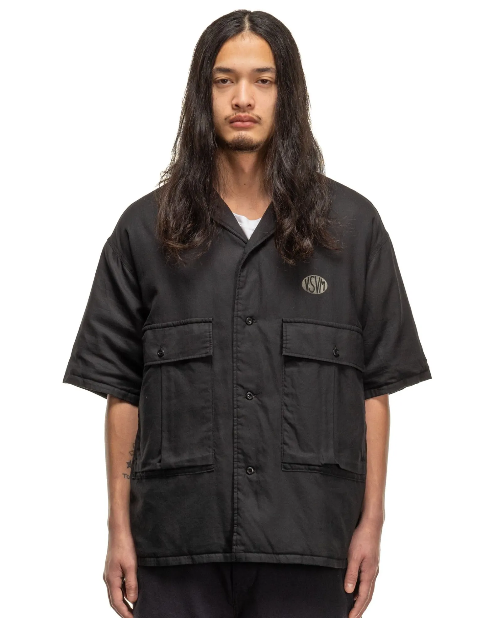 Cornet Down Shirt S/S Black
