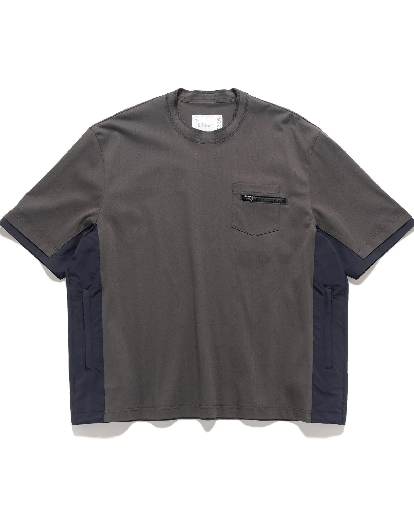Cotton Jersey T-Shirt C/Grey X Navy