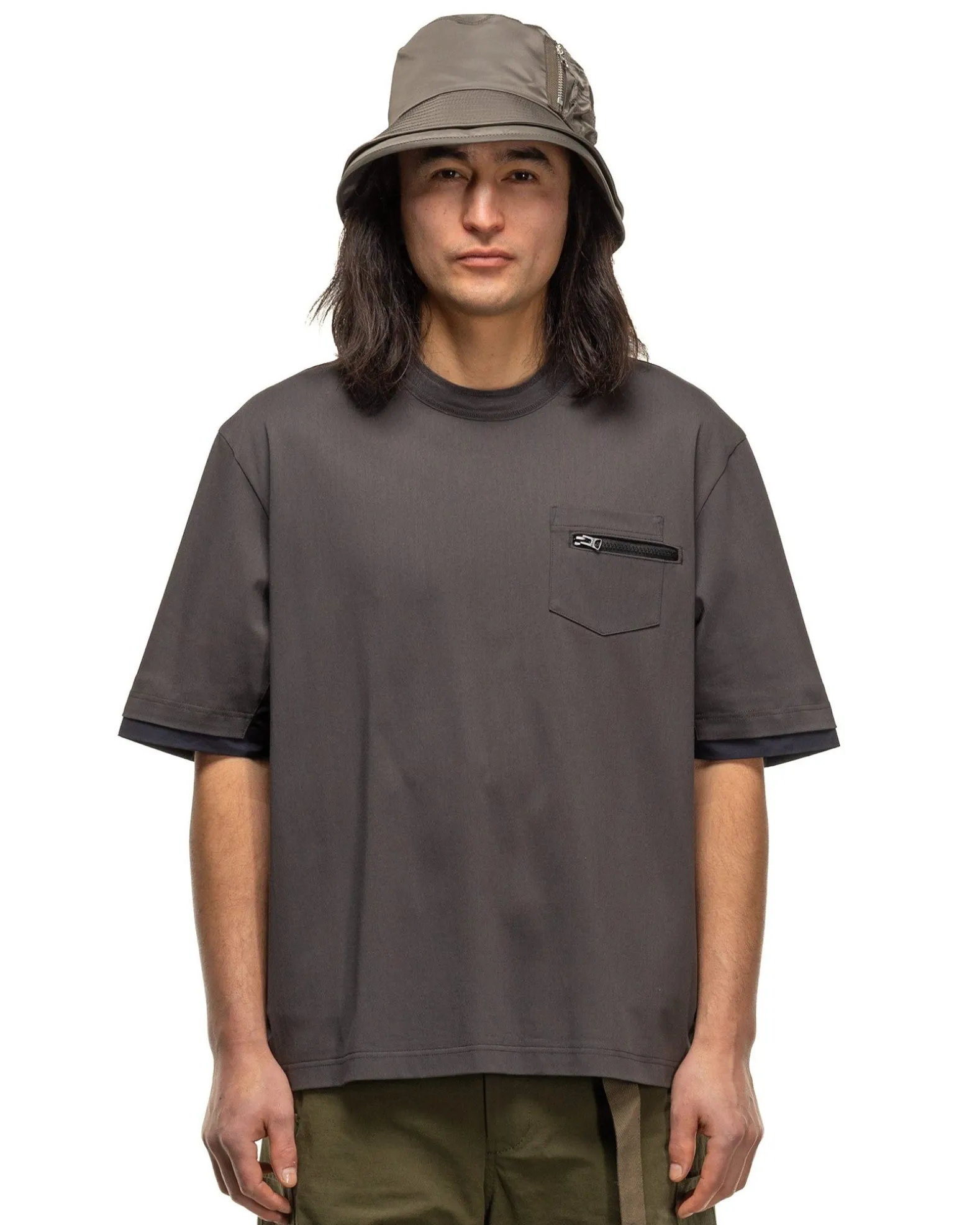 Cotton Jersey T-Shirt C/Grey X Navy