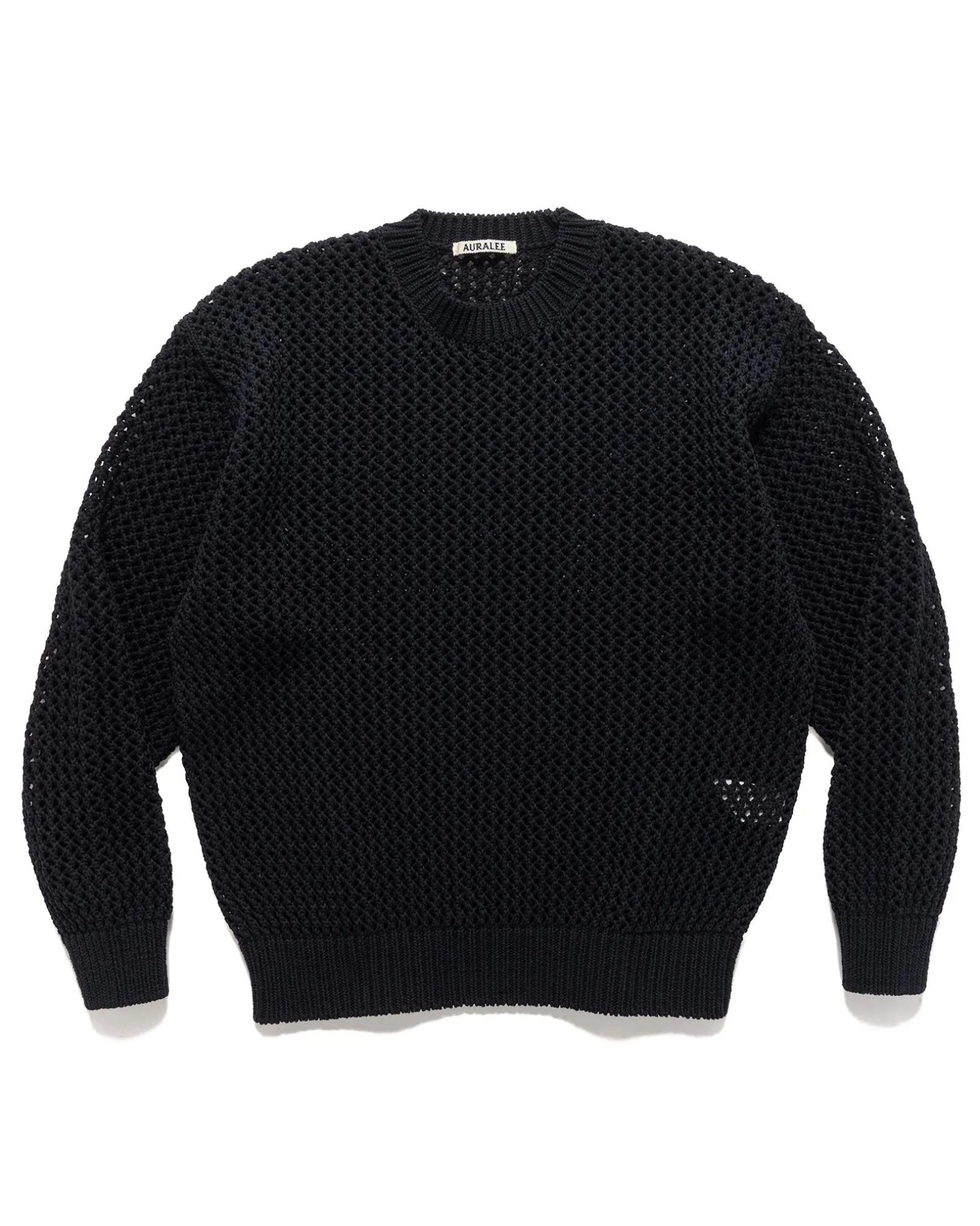 Cotton Lily-Yarn Mesh Knit P/O Dark Navy