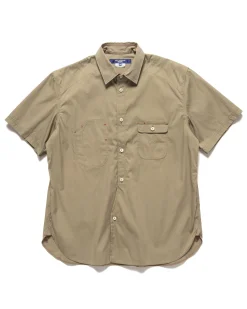 Cotton Nylon Ss Shirt Khaki
