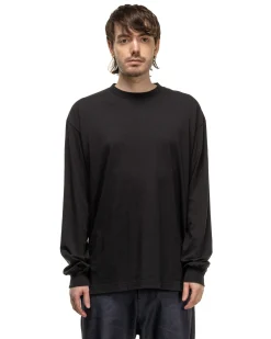 Cotton Silk L/S Baggy Tee Black