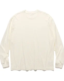 Cotton Silk L/S Baggy Tee White