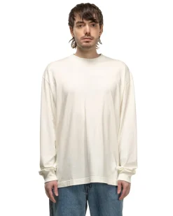 Cotton Silk L/S Baggy Tee White