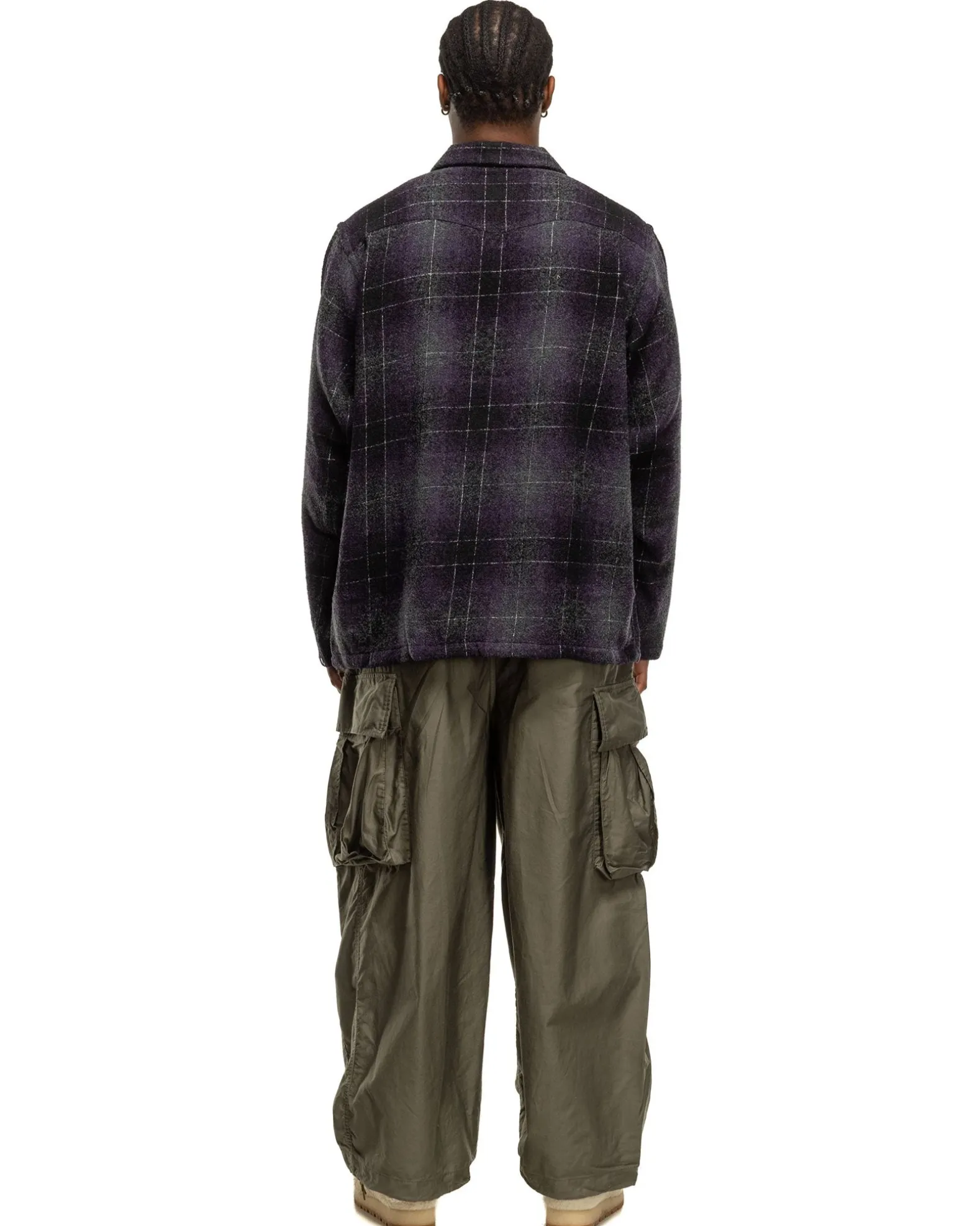 Cowboy One-Up Shirt-W/N/Pe Ombre Plaid Purple