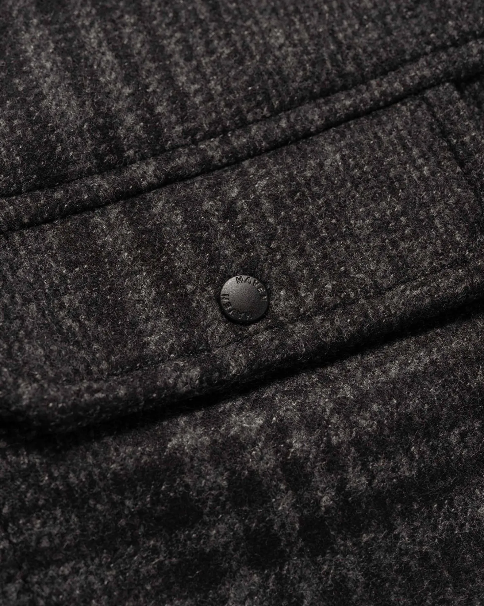 Crescent Shirt-Loro Piana Zelander® Merino Wool Flannel Black