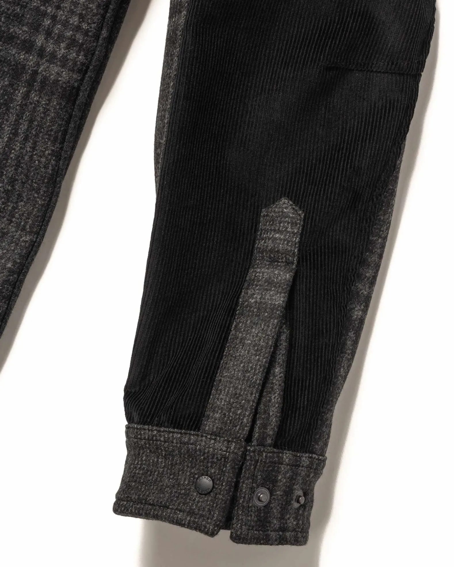 Crescent Shirt-Loro Piana Zelander® Merino Wool Flannel Black