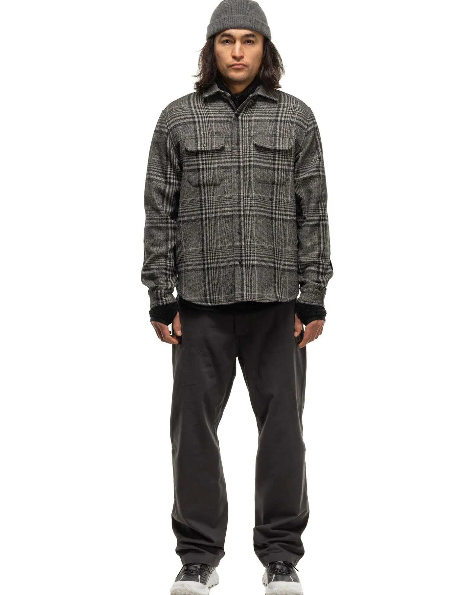 Crescent Shirt-Loro Piana Zelander® Merino Wool Flannel Grey