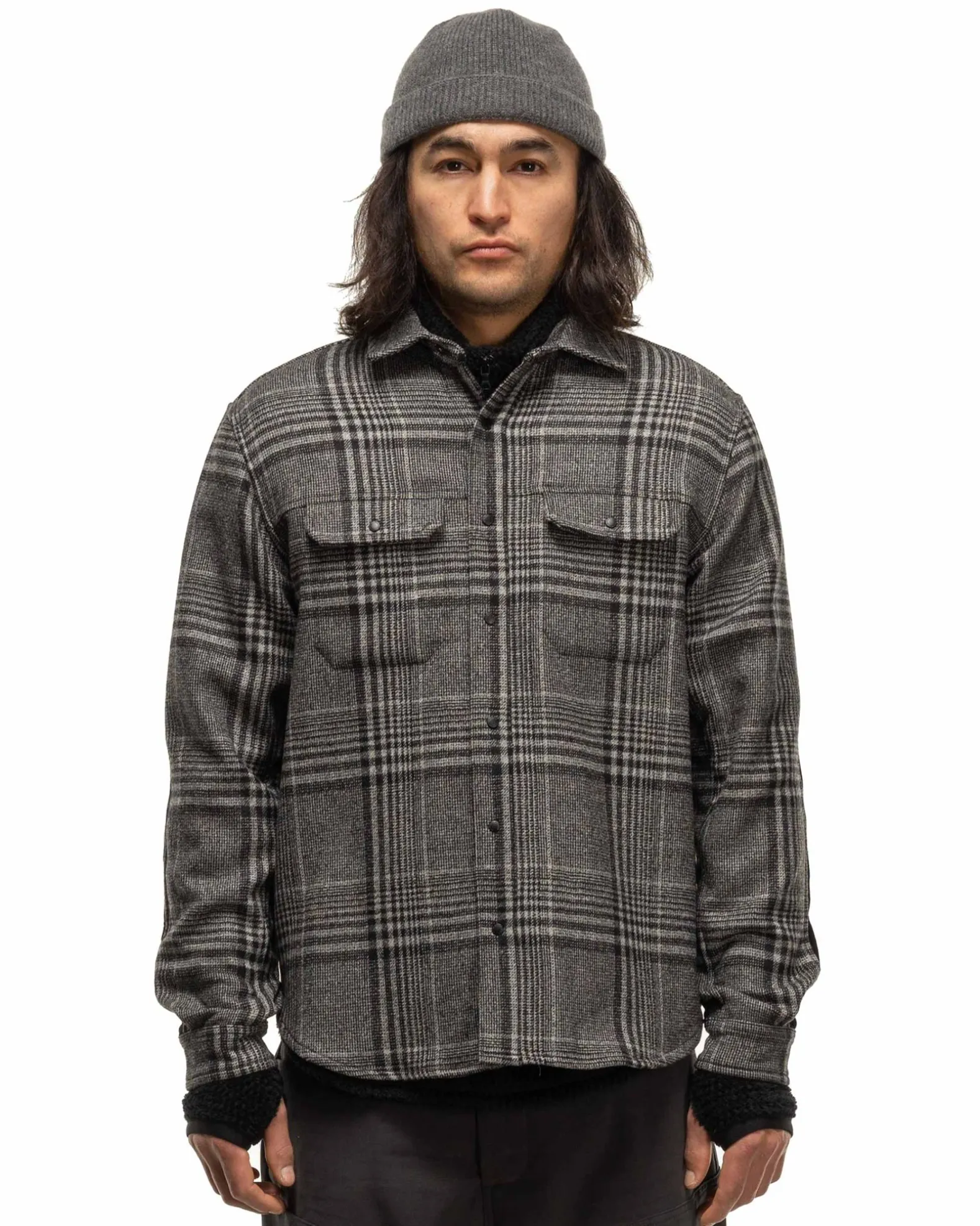 Crescent Shirt-Loro Piana Zelander® Merino Wool Flannel Grey